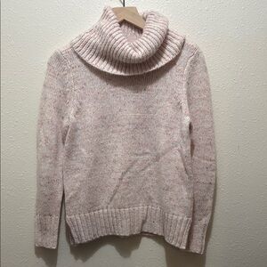 LOFT Cozy Pink Turtleneck Sweater, Size S